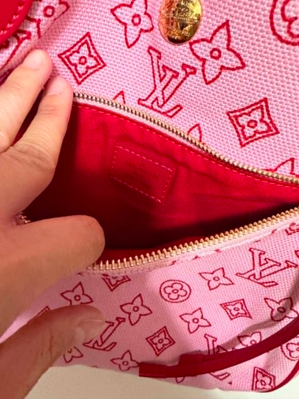 [ PRE LOVED ] LOUIS VUITTON Canvas Cabas Ipanema PM Pink