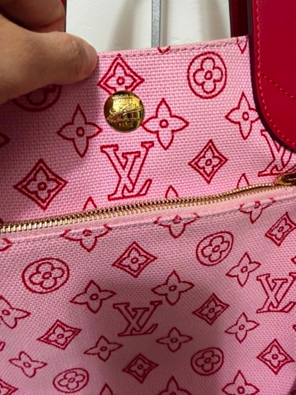 [ PRE LOVED ] LOUIS VUITTON Canvas Cabas Ipanema PM Pink