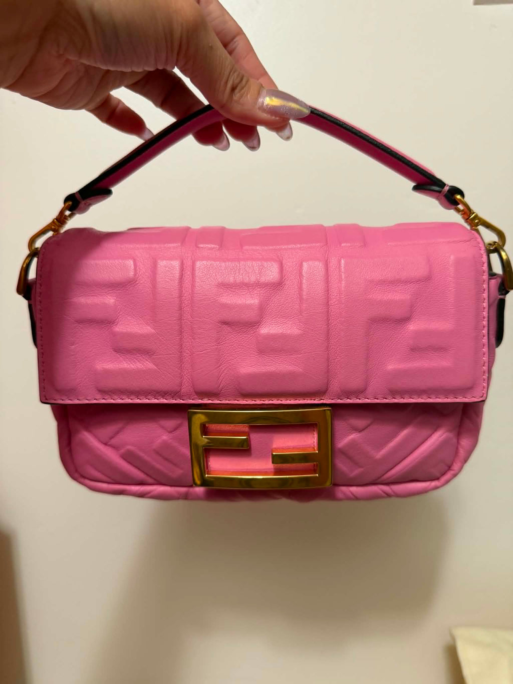 [ PRE LOVED ] FENDI Baguette Vegan Leather Handbag
