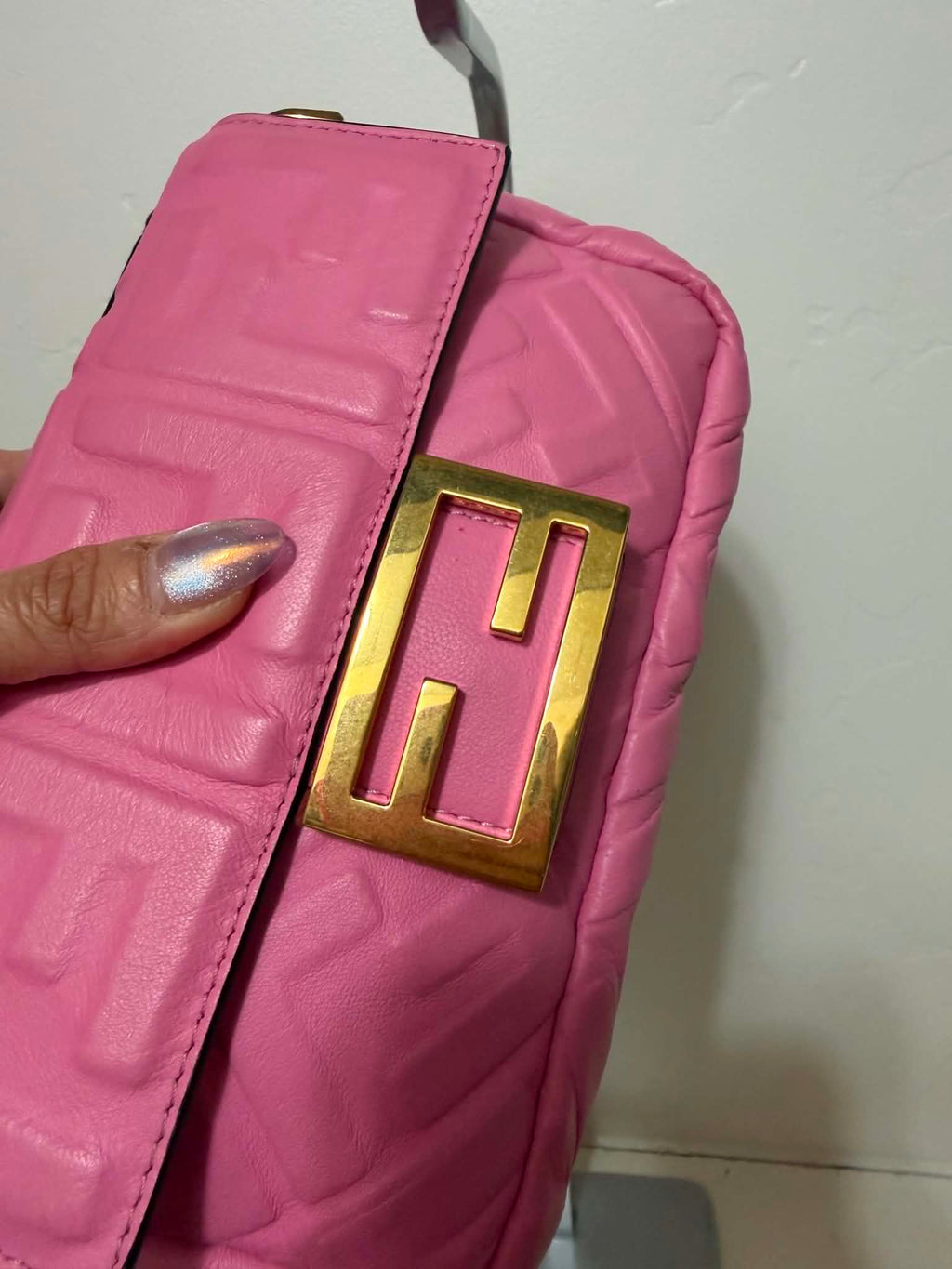 [ PRE LOVED ] FENDI Baguette Vegan Leather Handbag