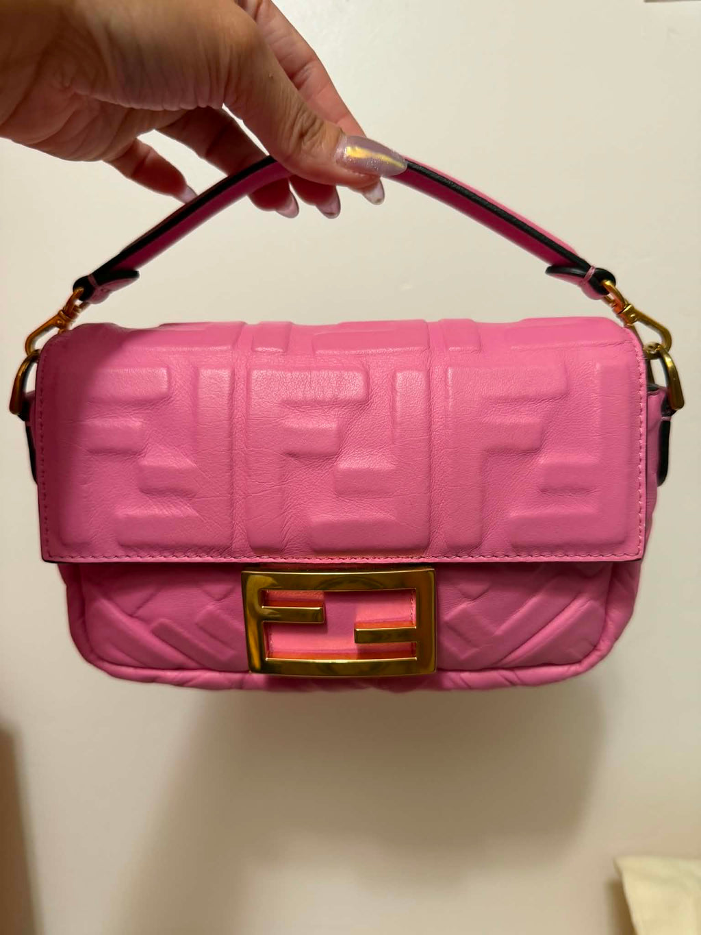[ PRE LOVED ] FENDI Baguette Vegan Leather Handbag