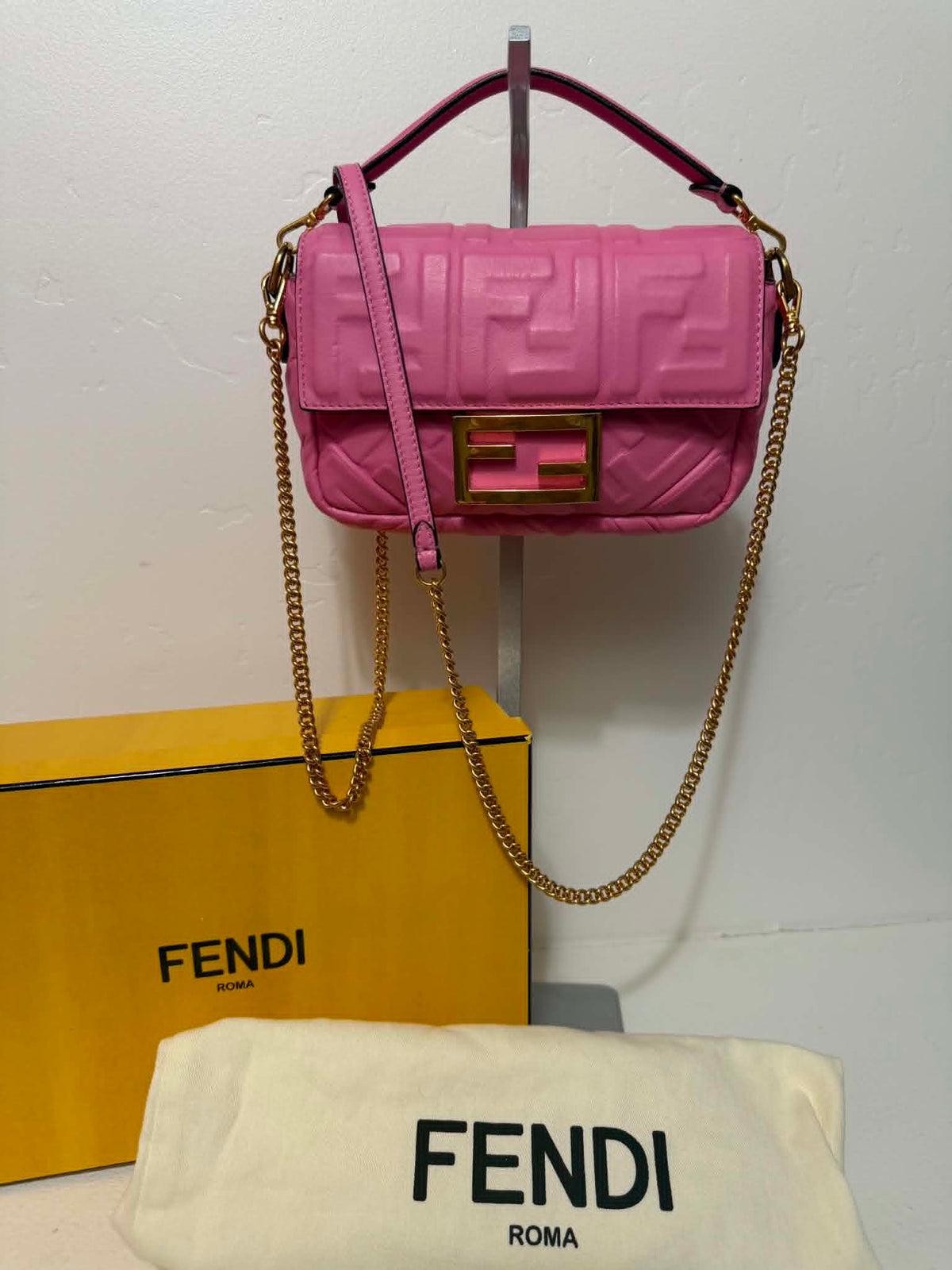 [ PRE LOVED ] FENDI Baguette Vegan Leather Handbag