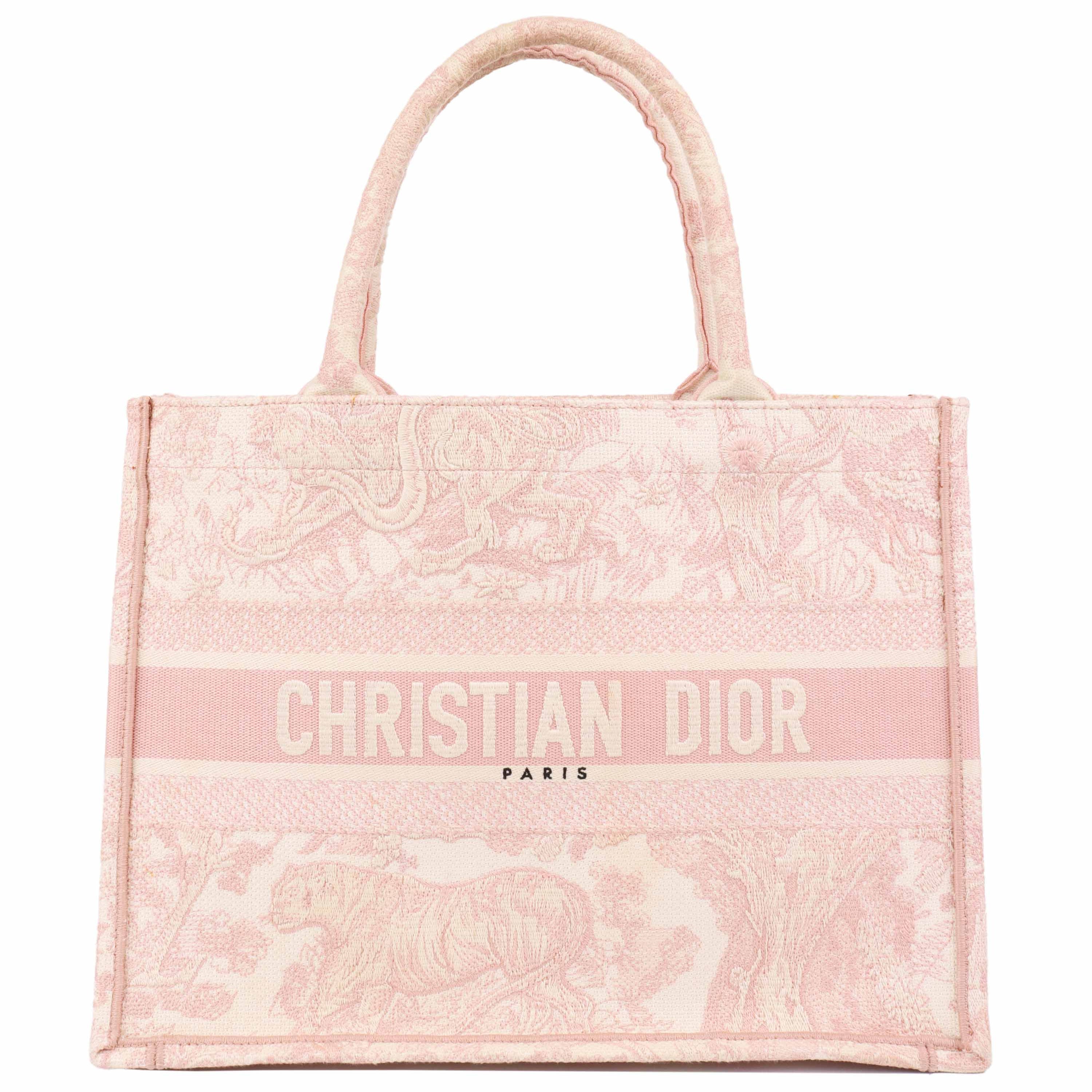 Dior Pink & Cream Medium Book Tote