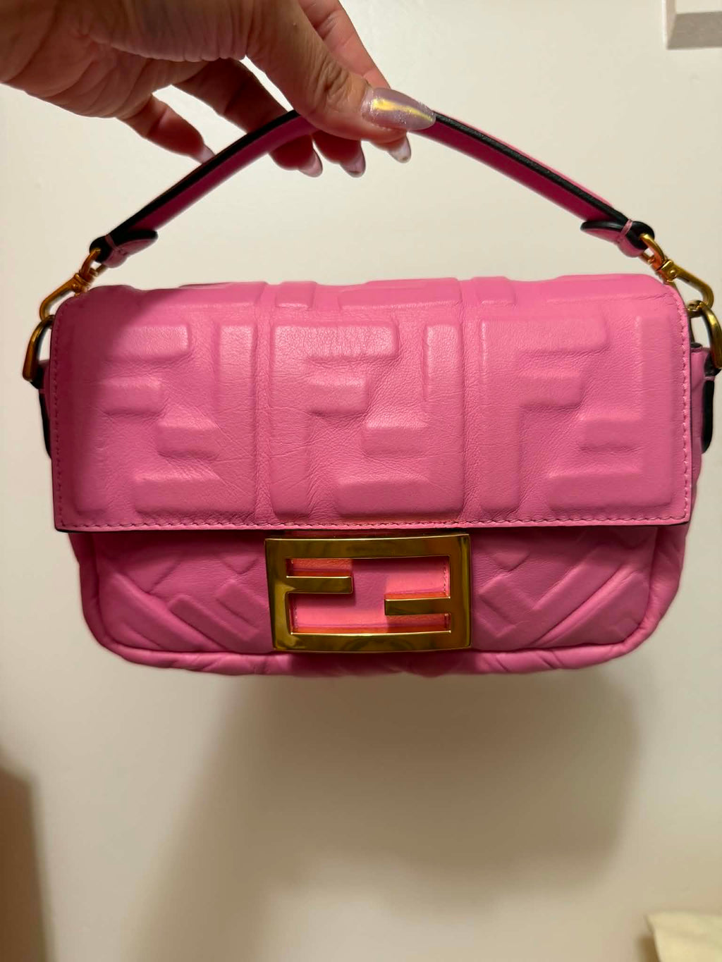 [ PRE LOVED ] FENDI Baguette Vegan Leather Handbag