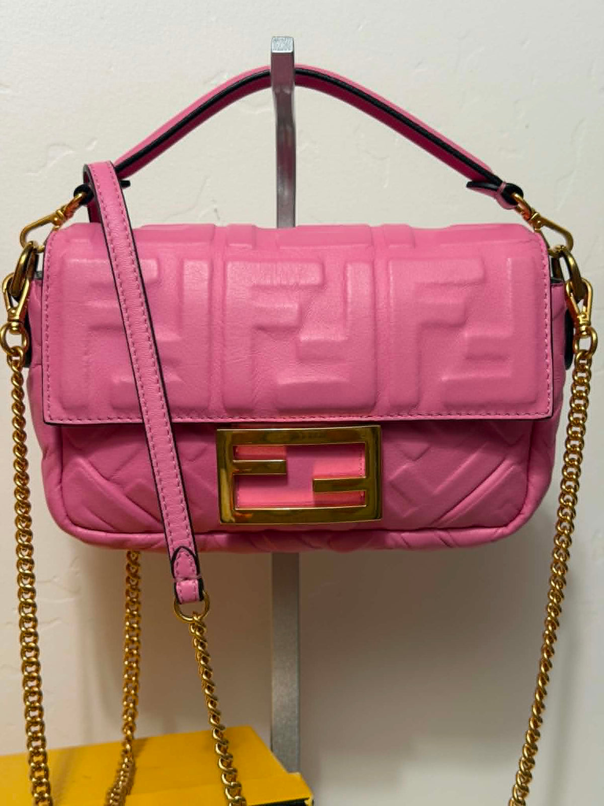 [ PRE LOVED ] FENDI Baguette Vegan Leather Handbag